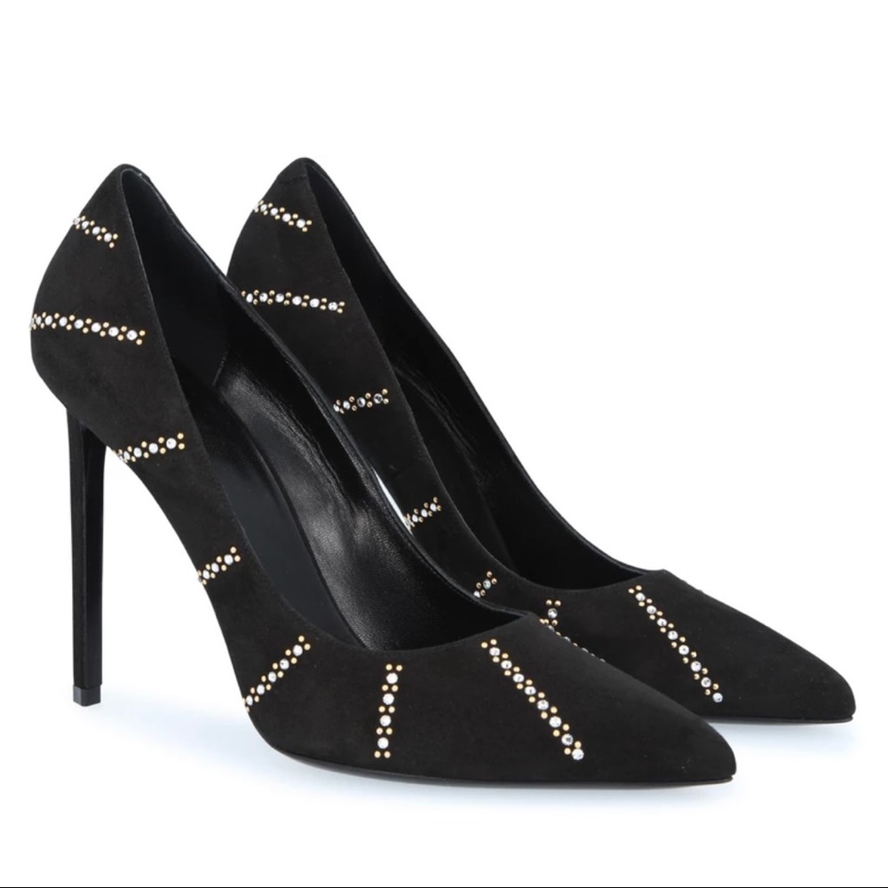 NWT 100% Authentic Celine Sharp Suede Pumps - Picture 2 of 14